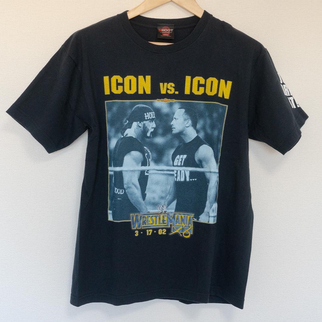 WWE ザ・ロック　Tシャツ　2002年(WWE公式グッズ) Vintage WWE The Rock 2002 Big Print T-shirt Mens Medium | eBay