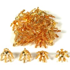 20 Gold Plated Bead Cap Bails 9mm