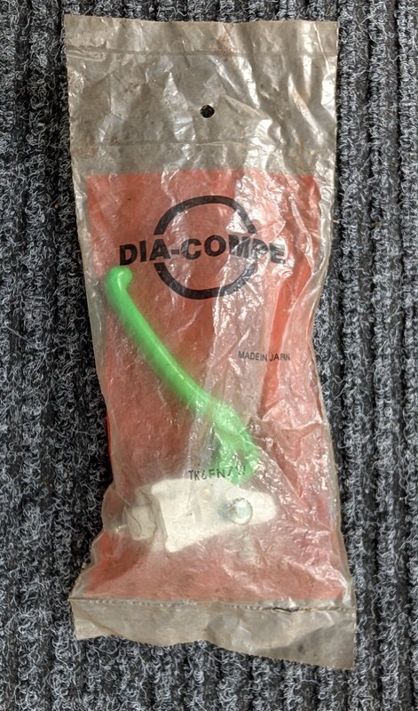 Dia-Compe  LEFT SIDE GREEN  & WHITE Brake Lever BMX Old School Vintage NOS