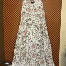 Frye Women's Maxi Dress Sleeveless Button Front Floral Cottage Core Fairy Sz XXL