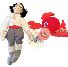 DISNEY'S Eric And Sebastian Crab Beanbag Lot Of 2 Little Mermaid Characters