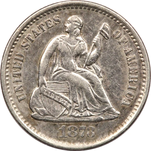 1873-S Seated Liberty Half Dime, About Uncirculated AU