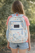 JanSport Big Student XL 17.5" Backpack Fluttering Fields Floral Butterflies 
