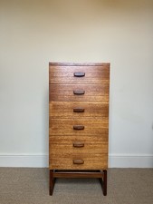 1960s G Plan Quadrille Teak Tallboy Chest Of Drawers. Vintage/Retro/Mid Century