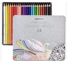 Color Pencils with Case, Multi Colored Pencils for Artist and Adults, Set of 24