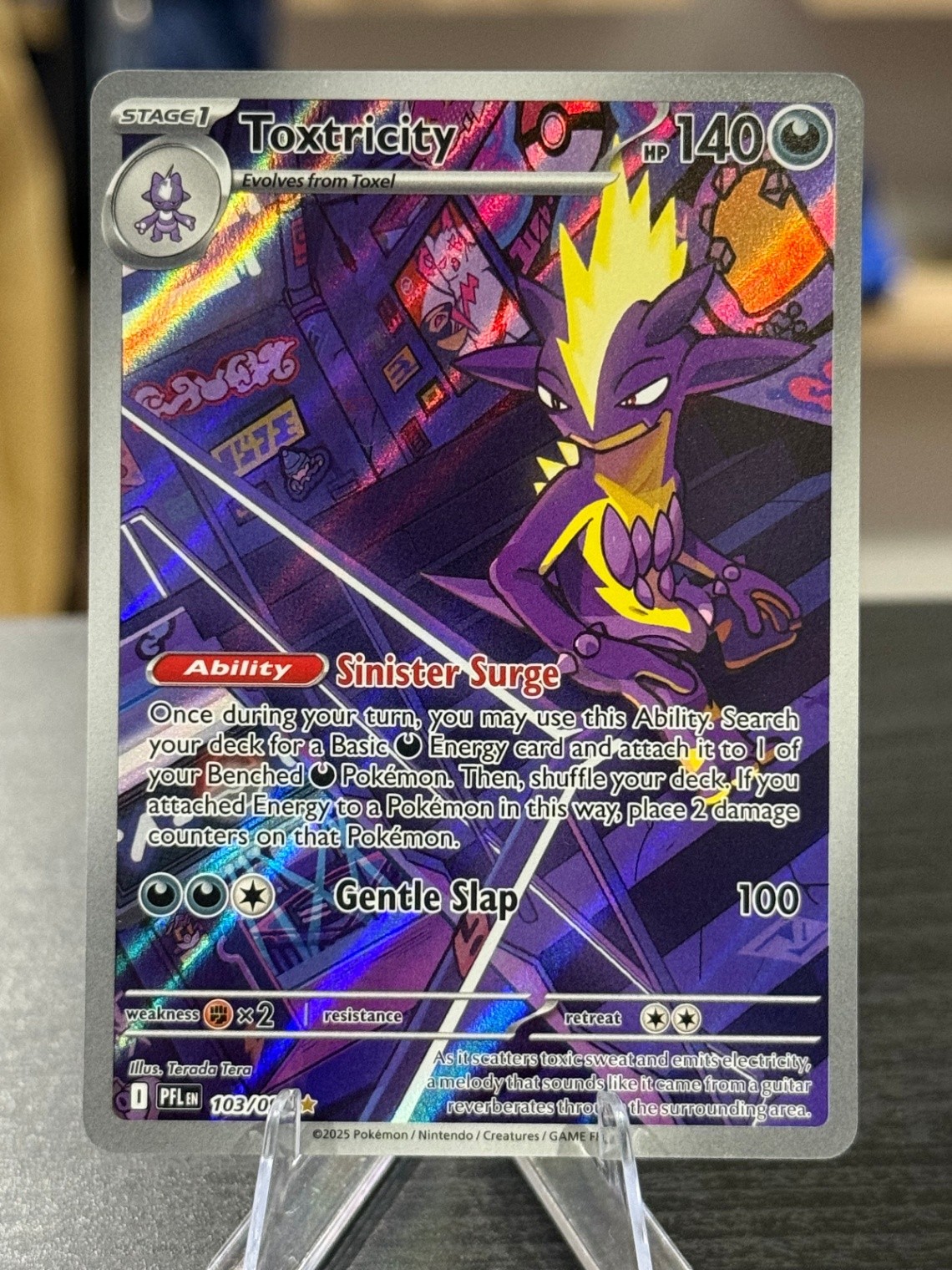 Toxtricity Holofoil Illustration Rare ME02: Phantasmal Flames 103/094 NM