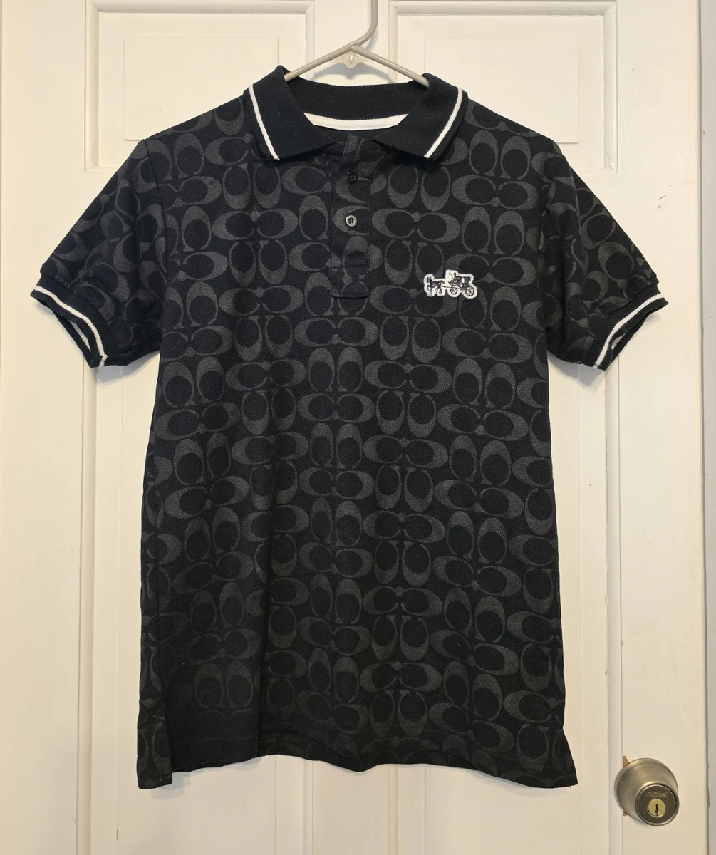 coach dress shirt MEN'S RETRO COLLAR LONG SLEEVE:NWT BLUE/WHITE STRIPE XL C3705 sleeve shirt is crafted of lightweight cotton canvas Dry Coach Shirt | Half-Sleeve