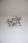 Antique French Empire 1819-1838 .95 Silver Mounted Cut Crystal Salt Cellars Pair — photo 10