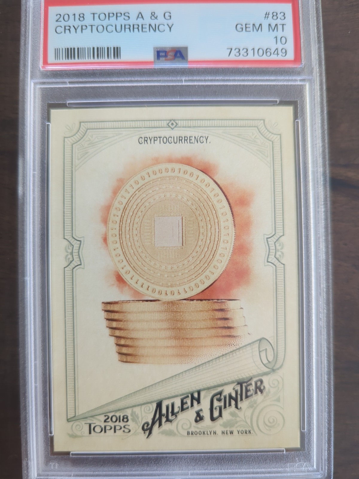 2018 Topps Allen & Ginter Cryptocurrency #83 PSA 10