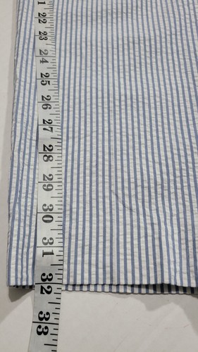 J.CREW SZ 33X32 THOMPSON Mens Seersucker Pants Stripes Coastal Blue Tapered - Picture 9 of 13