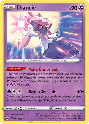 Pokemon Karte Diancie 079/185 Holo Strahlende Spannung