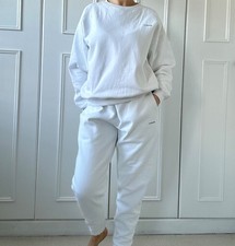 Sundarbay White Relaxed Tracksuit Loungewear Sweatshirt & Joggers Size XS 8-12+