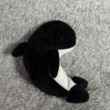 Ty Beanie Babies Waves Orca Whale Plush Black White Killer Whale Stuffed Animal