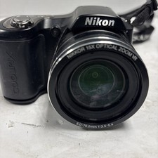 Nikon Coolpix L100 Digital Camera 10MP 15X Optical Zoom VR Black LCD As Is