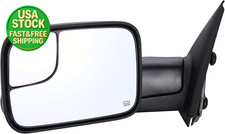 Towing Mirror Replacement Driver Side Power Heated Manual Fold Black for Dodge