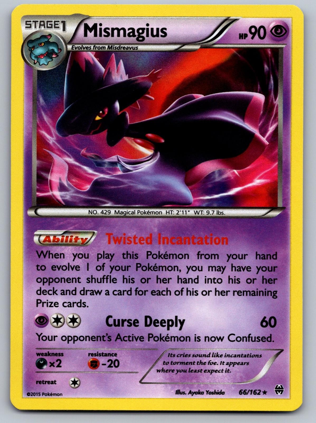 Mismagius 66/162 Holo BREAKthrough Pokemon Lightly Played
