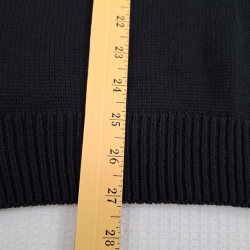 Vintage Lands’ End Sweater Vest Men’s Size L 42 - 44 Black Made in USA Cotton - Picture 12 of 16