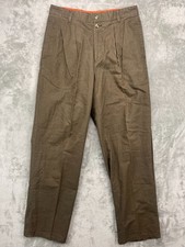 VTG Tommy Hilfiger Army Surplus Pleated Pants Sz 33 32x33 Brown High Rise 90s