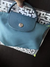 New Longchamp Le Pliage XS Green Teal Blue Mini Bag - Fashionable Classic!