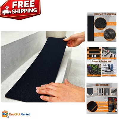 Black 6'' x 24'' Anti-Slip Tape - 5-Pack for Decks, Stairs, Ramps & More