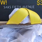 Saks Fifth Avenue Women’s Yellow Leather Slide Sandals Slip-On US 6.5 M NIB — photo 3
