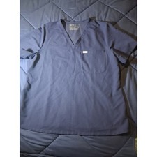FIGS Technical Collection Casma Scrub Top Navy Blue V-Neck XXL Womens