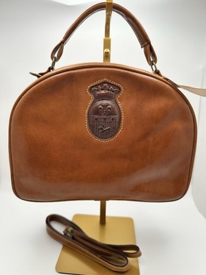 Furla Leather Handbag Tan Crossbody Shoulder Bag Vintage New With