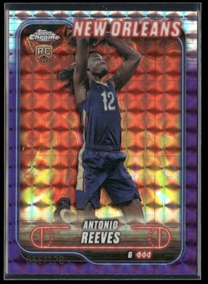 2024-25 Topps Chrome #131 Antonio Reeves Purple Geometric Refactor /129