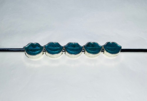 5 METAL & ENAMEL European Large Hole Spacer Beads Various Colours & Styles B - Picture 39 of 41