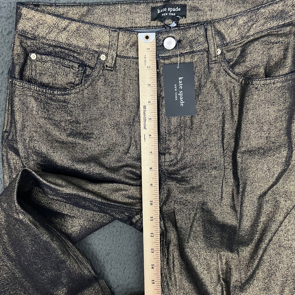 kate spade new york Pants Womens Size 31 Gold Metallic Straight Leg