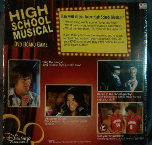 2012 Disney Channel's High School Musical DVD Board Game for Boys & Girls 6+ - Picture 2 of 2