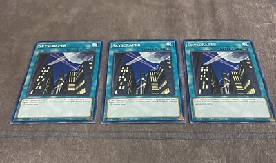 Yugioh! x3 SKYSCRAPER LDS3 Common 1st Ed 3x Yu-gi-oh! Tcg FAST SHIP HERO SUPPORT