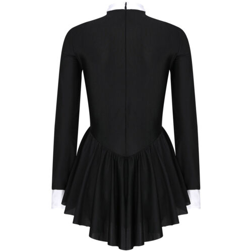 Womens Leotard Bowknot Costume Role Play Dress Dance Cosplay With Hat Tuxedo - Picture 12 of 19