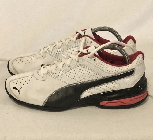 Puma Tazon 6 Men's Size 8.5 White/Red/Black 188423 02 Shoes Sneakers Pre Owned - Picture 5 of 10