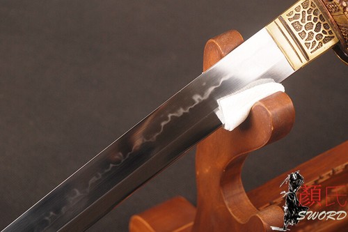 Espada japonesa Tachi Samurai pulida a mano Arcilla endurecida 1095 Acero al carbono afilado - Imagen 10 de 12