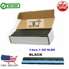1 BOX 1oz BLACK WHEEL WEIGHTS STICK-ON ADHESIVE TAPE 9 LBS LEAD-FREE 144 PIECES