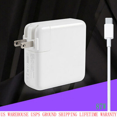 87W Type C USB C AC Adapter Charger for MacBook Pro 13'' 2016 2017 2018 A1708