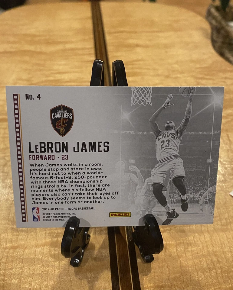 2017-18 LeBron James NBA Hoops/ Lights Camera Action #4 Cleveland Cavaliers - Image 2 of 3