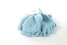 Capelli Girls Blue Faux Fur Flip Chenille Mittens Fingerless Gloves One-Size