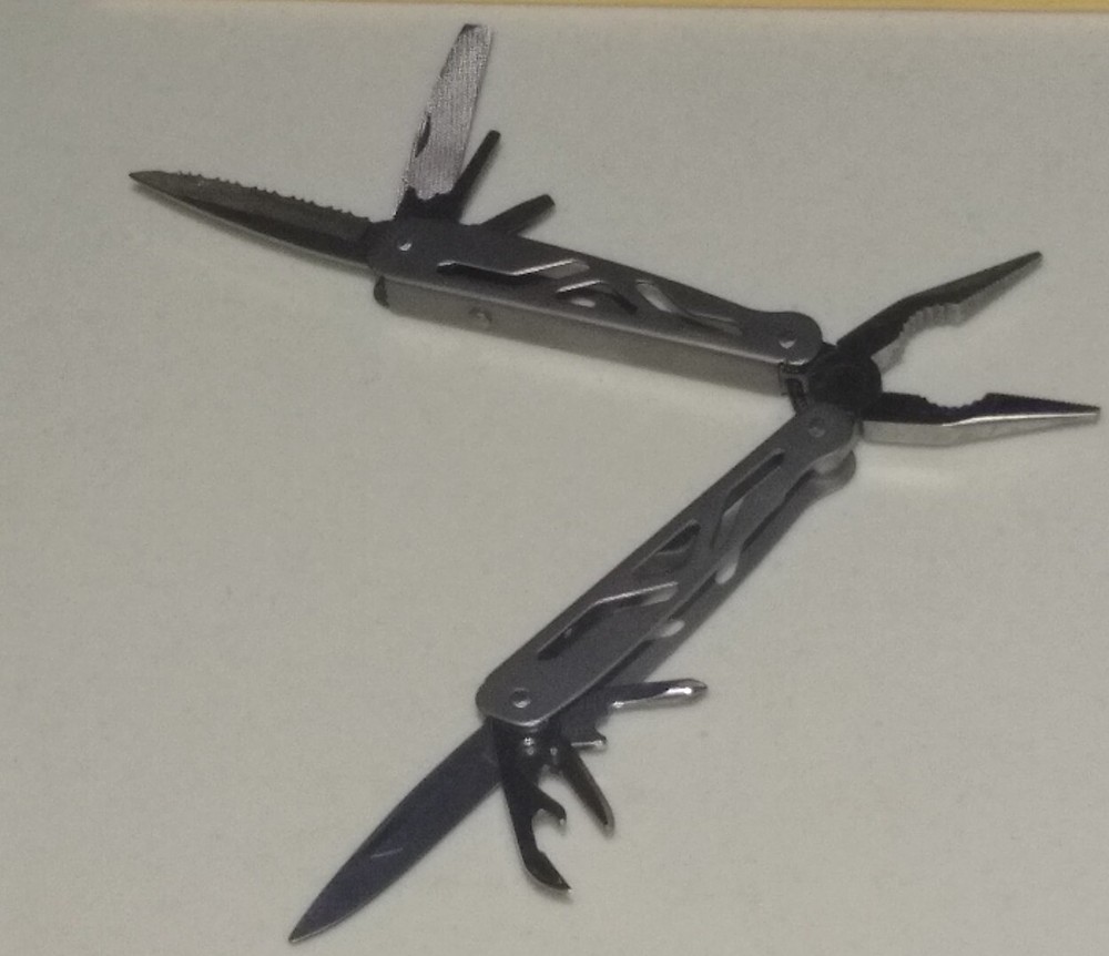 Compact Multi-Tool with Needle Nose Pliers, 2 Blades, and File Compact Multi-Tool with Needle Nose Pliers, 2 Blades, and File