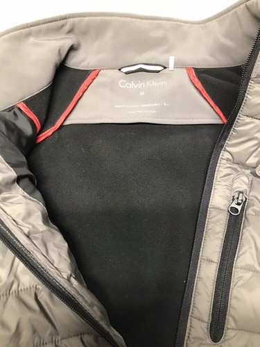 Calvin Klein Mens Water Resistant Grey Jacket Breathable Wind protection Sz M - Picture 5 of 10