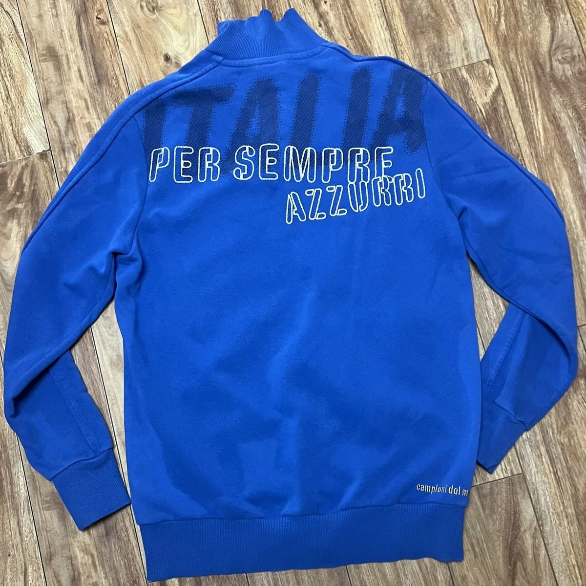PUMA Italia Italy Zip Up Sweatshirt World Cup Champions Per Sempre