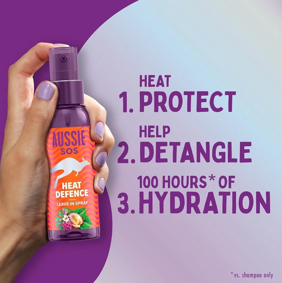Aussie SOS Heat Defence Leave In Spray 100ml Vegan Formula - image 2 of 4