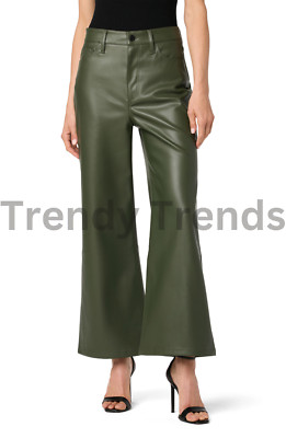 Wide Angle Genuine Faux Leather Stylish Pant for Women Color Brown | All Sizes