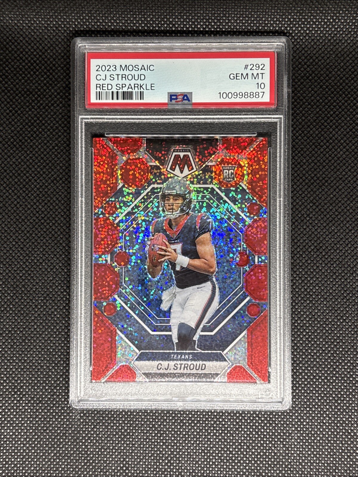 2023 Panini Mosaic CJ Stroud Red Sparkle #292 PSA 10 Rookie RC