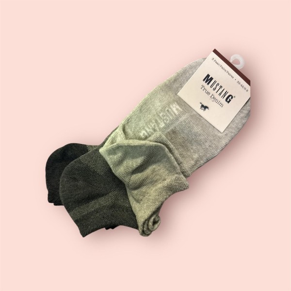 3 Paar Mustang True Denim Sneakersocken GrößE 39-42 In 3 Vers. Farben-image