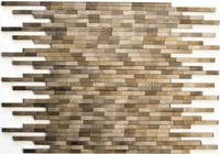 Mosaik Aluminium Verbund GebüRstet KüChe Wand Bad Wc 49-L103D | 10 Mosaikplatten
