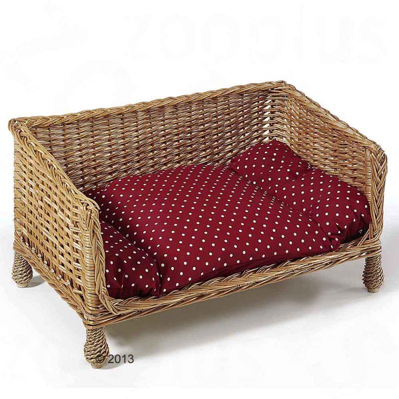 Cresciuto in vimini Gatto Cane Letto Animale Domestico Lusso Divano con Cuscino Rosso Indoor DIVANO Cesto Cresciuto in vimini Gatto Cane Letto Animale Domestico Lusso Divano con Cuscino Rosso Indoor DIVANO Cesto