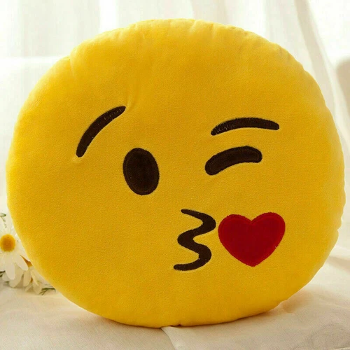 Kindergeschenk Emoji Soft Cushion Kissen Smiley Emoticon Plüschtier 33cm - Bild 39 von 42