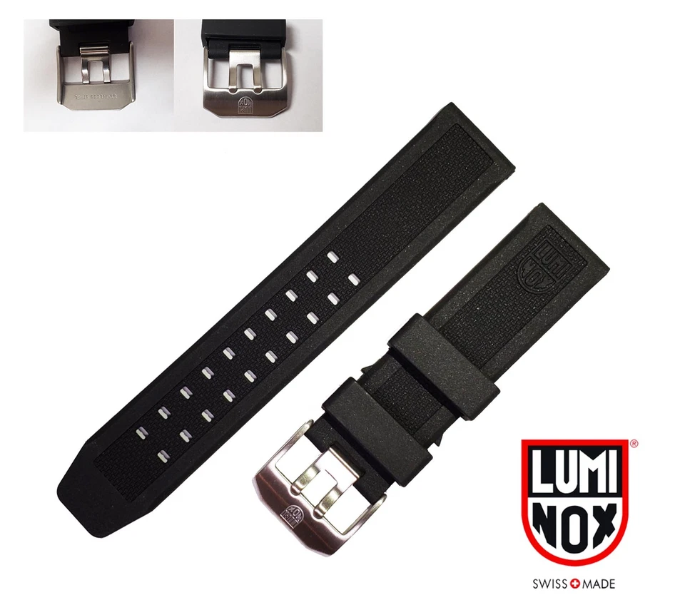 Banda Luminox Original 23mm 3050 3150 3080 3950 8400 8800 NAVY SEAL EVO Plateada Foto 2 de 4